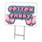 Signmission Cotton Candy Yard Sign & Stake outdoor plastic coroplast window, C-2436 Cotton Candy C-2436 Cotton Candy - alternate 1